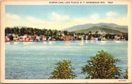 New York Adirondacks Lake Placid Mirror Lake 1949 Curteich - Adirondack