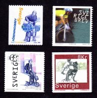 SUEDE 1999 - YT 2100/2103 - Facit 2131/2134 - NEUFS ** LUXE/ MNH -  Série Complète 4 Valeurs - Bicyclettes, Vélos - Unused Stamps