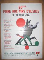 Affiche UNGERER Tomi Foire Aux Vins Colmar 2007 - Affiches & Offsets