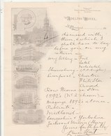 Royaume Uni Facture Lettre Illustrée 1894 ADELPHI HOTEL The Midland Raiway Hotels LIVERPOOL - Royaume-Uni