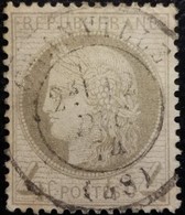 FRANCE Y&T N°52d Cérès 4c. Gris Clair. Oblitéré CàD Granville - 1871-1875 Ceres