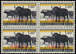 Belgian Congo - Katanga - Local Overprint - Stanleyville - 405 - Block Of 4 - Not Catalogued - MNH - Katanga