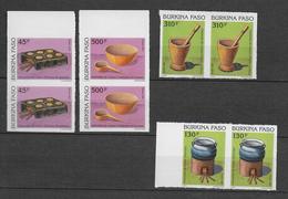 1991 - BURKINA FASO - SERIE COMPLETE YT N°849/852 En PAIRE NON DENTELES (RARE) - - Burkina Faso (1984-...)