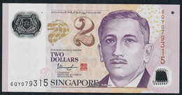 SINGAPORE  P46k 2 DOLLARS  2017 #6QY  2 Hollow Stars  AU-UNC. - Singapur