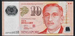 SINGAPORE  P48c 10 DOLLARS  2009 #2DP  2 Squares VF NO P.h. - Singapore
