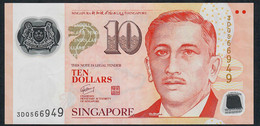 SINGAPORE  P48e 10 DOLLARS  2011 #3DQ 2 Triangles VF NO P.h. - Singapore