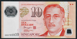 SINGAPORE  P48m  10 DOLLARS  2018 ?  #6BD  1 Inverted Triangle  AU- - Singapore