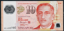 SINGAPORE  P48m  10 DOLLARS  2018 ?  #6EJ 1 Inverted Triangle  AU - Singapour