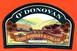 étiquette De Liqueur Irish Whiskey Et Cream O'donovan- 70 Cl - 17° - Whisky