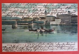 GRUSS AUS LINZ - DONAU DAMPFER ANTON POSCHACHER 1905 - Passagiersschepen