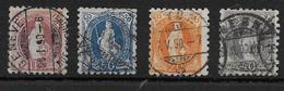 SUISSE - 1888 - RARE DENTELES 9.5 -  YVERT N° 81+83/85 OBLITERES - COTE = 1550 EUR. - - Used Stamps