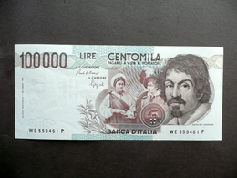 Banconota 100000 Centomila Lire Repubblica Italiana Originale Fior Di Stampa - Autres & Non Classés