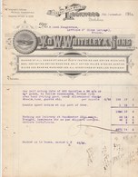 Royaume Uni Facture Illustrée 7/11/1916 W WHITELEY Machines Pour Textile LOCKWOOD - Reino Unido