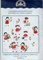 ABC Points Comptés DMC " Leçon De Jardinage" - Cross Stitch