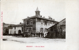 88. VOSGES - REGNEY - L'Ecole Mixte. (Café Gerardin 2e Plan). - Vincey