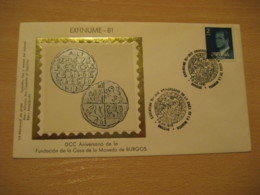 BURGOS 1981 Aniv. Casa De La Moneda Numismatica Monedas Cancel Cover SPAIN Coin Coins Numismatics Numismatique - Münzen