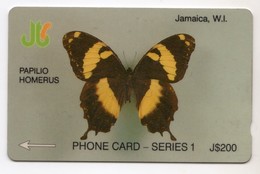 JAMAIQUE REF MV CARDS JAM-8D 200$ Annee 1992 CN : 8JAMD PAPILLON - Jamaïque