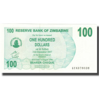 Billet, Zimbabwe, 100 Dollars, 2007, 2007-07-31, KM:42, NEUF - Zimbabwe