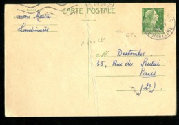 France 1955-1961 - EP 1010 CP1 De Londinières (76) à Paris (75) - Standard Covers & Stamped On Demand (before 1995)