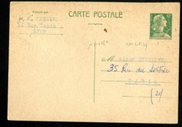 France 1955-1961 - EP 1010 CP1 De Lyon (69) à Paris (75) - Standard Covers & Stamped On Demand (before 1995)