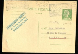 France 1955-1961 - EP 1010 CP1 De Strasbourg (68) à Paris (75) - Standard Covers & Stamped On Demand (before 1995)