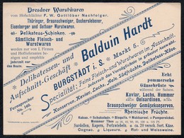 B9449 - TOP Burgstädt - Balduin Hardt - Wurstwaren Wein Liköre Schnaps- Rechnung - Food