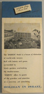 ISRAEL PALESTINE HOTEL THE SHARON HERZLIA TEL AVIV FOLDER MULTIFOLD BROCHURE DESIGN LOGO BOOKPLATE - Other & Unclassified