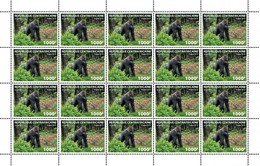 Centrafrica 2019, Animals, Gorilla, Sheetlet - Gorilas
