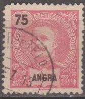 ANGRA  (Açores) - 1897,  D. Carlos I.  75 R.    D. 11 3/4 X 12  (o)   MUNDIFIL  Nº 20 - Angra