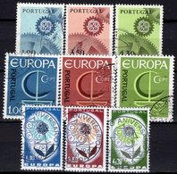 CEPT 3 Sets Portugal 963/5,1012/4+1026/8 O 17€ Gemeinsame Motive Blumen Segel-Boot Zahnräder Topics Sets Bf EUROPA - Sammlungen