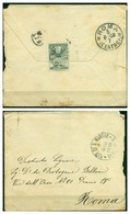V6756 SAN MARINO 1908 Lettera Affrancata Con Stemma 15 C., 3.6.08 Per Roma, Annullo Di Arrivo, Buone Condizioni - Lettres & Documents