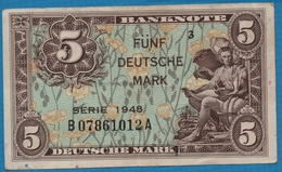 DEUTSCHLAND U.S. ARMY COMMAND 	5 Deutsche Mark	1948 Serie 3   B07861012A P# 4a - 5 Mark