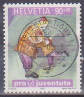 Timbre De Suisse De 1999 Pro Juventute Cirque Clown Auguste Zum N° 354 MI N° 1703 Obli - Circus