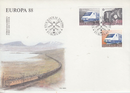 Enveloppe  FDC  1er  Jour   SUEDE   EUROPA    1988 - FDC