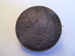 Allemagne Francfort Ein Vereinsthaler 1860 (monté En Broche) - Taler En Doppeltaler