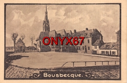 BOUSBECQUE Près Lambersart (Nord) Centre Du Village Et Eglise Illustrateur-Dessin-Guerre-Krieg-Feldpostkarte - Other & Unclassified