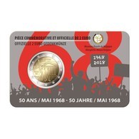 Belgique 2018 : 2€ Commémorative '50 Ans De Mai 1968' (en Coincard, Version FR) - DISPONIBLE EN FRANCE - Belgio