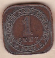 STRAITS SETTLEMENTS .1 CENT 1920 .GEORGE V - Malaysie