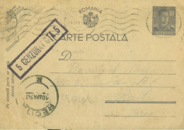 Romania 1943 1945 3 Postal Stationery Censor Military - Lettres 2ème Guerre Mondiale