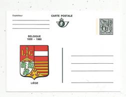 Entier Postal NEUF, Briefkaart, 6f50 , BELGIQUE 1830-1980 , Blason LIEGE ,vierge , Belgique - Andere & Zonder Classificatie