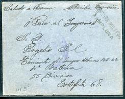 ESPAGNE - LETTRE EN FRANCHISE DE PAMPLUNA LE 14/3/1939 AVEC CORESPONDANCE POUR L'ESTAFETA N° 68 - TB - Military Service Stamp