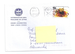 3 Timbres Portugal Sur 2 Enveloppes "universidade De Lisboa" Obl. 1997 - Lettres & Documents