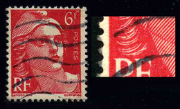 FRANCE - VARIETE - YT 721Ac - MARIANNE DE GANDON - MECHES CROISEES - TIMBRE OBLITERE - Used Stamps