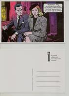 CPM Publicitaire Le Journal "LE 1" Type BD/CINEMA Humphrey Bogart Et Laureen Baccall - Advertising