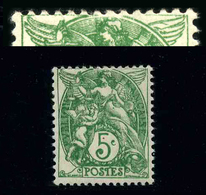 FRANCE - VARIETE - YT 111 ** - TYPE BLANC 5c - CASSURE DU CADRE SUPERIEUR - TIMBRE NEUF ** - Unused Stamps