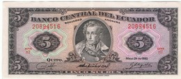 EQUATEUR - Billet De 5 Sucres - 24/05/1980 - Ecuador