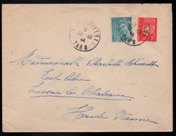 TYPE PETAIN 1 F. ROUGE / 1944 ENTIER POSTAL - ENVELOPPE - POUR LUSSAC - VIENNE (ref LE3328) - Standard Covers & Stamped On Demand (before 1995)