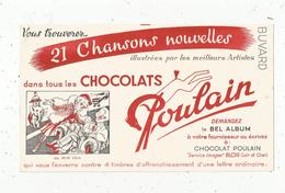 Buvard , Chocolats POULAIN ,21 Chansons ,MA PETITE FOLIE , Blois , Frais 1.55 E - Lebensmittel