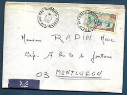 Afars Et  Issas    Lettre De Djibouti   Le 02  03 1970  Vers Montluçon - Cartas & Documentos