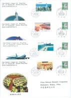 COMMEMORATIVE COVERS PFN HK-6 (4-1 TO 4-4) ECONOMIC CONSTRUCTION HK  - Mi 2778-2781 + HK 772  Yv 3452-3455   - Lot 19230 - FDC